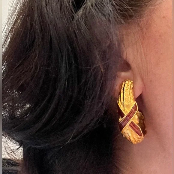 Vintage Karl Lagerfeld Clip on Earrings - Picture 16 of 16